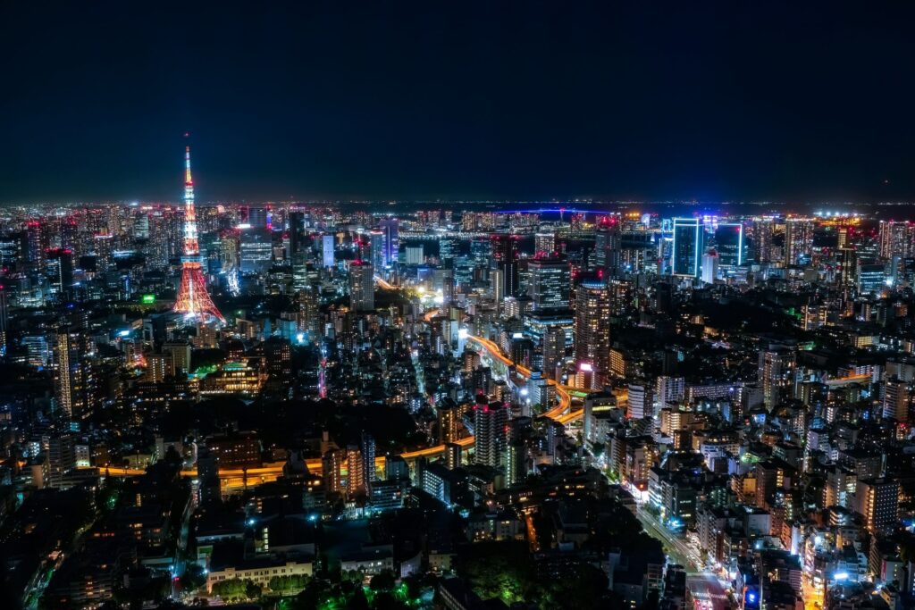 六本木新城的夜景