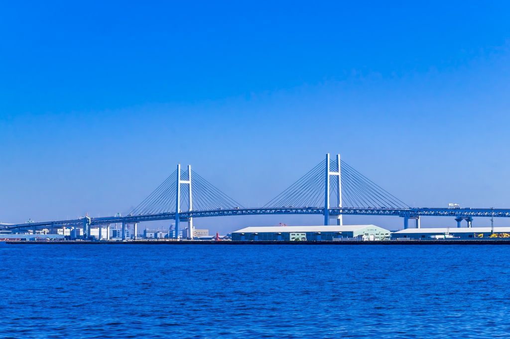 從山下公園看橫濱灣大橋